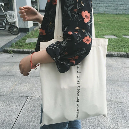 Single-Shoulder Canvas Tote Bag