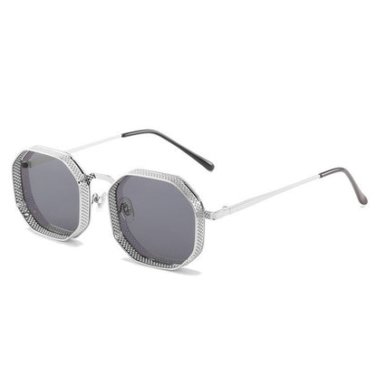 Polygon Hollow Frame Sun Glasses