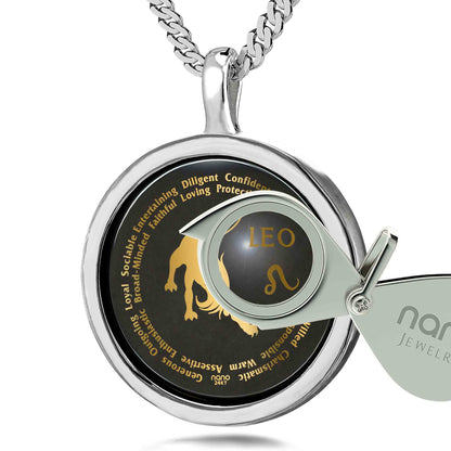 Leo Necklaces for Lovers of the Zodiac 24k Gold Inscribed