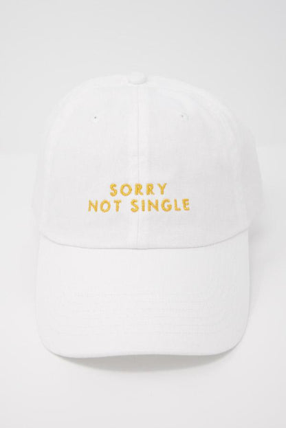 Sorry Not Single | Sorry Not Sorry - Bachelorette party dad hats