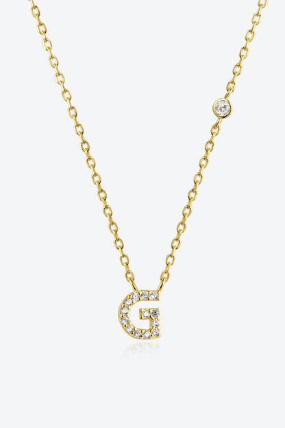 G To K Zircon 925 Sterling Silver Necklace