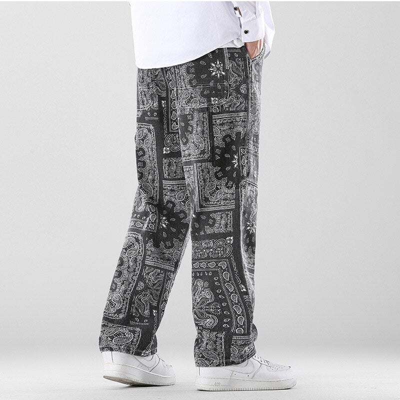 Printed Men's Loose Pants