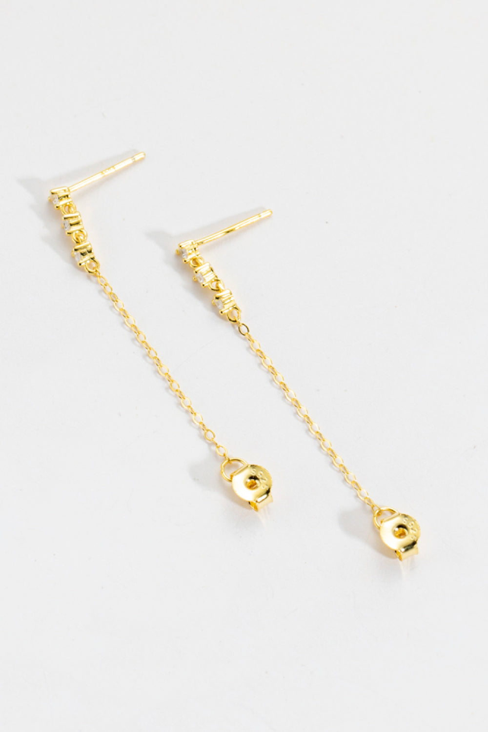 Zircon 925 Sterling Silver Chain Earrings